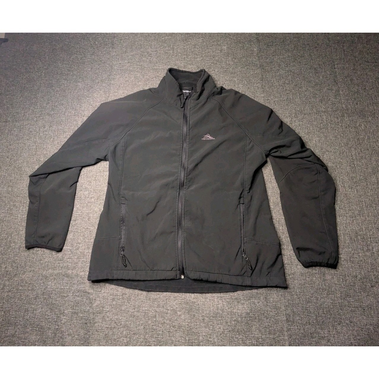 High Sierra Women's Jacket Adventure This Way Black Zip Up Coat Pockets Size L
